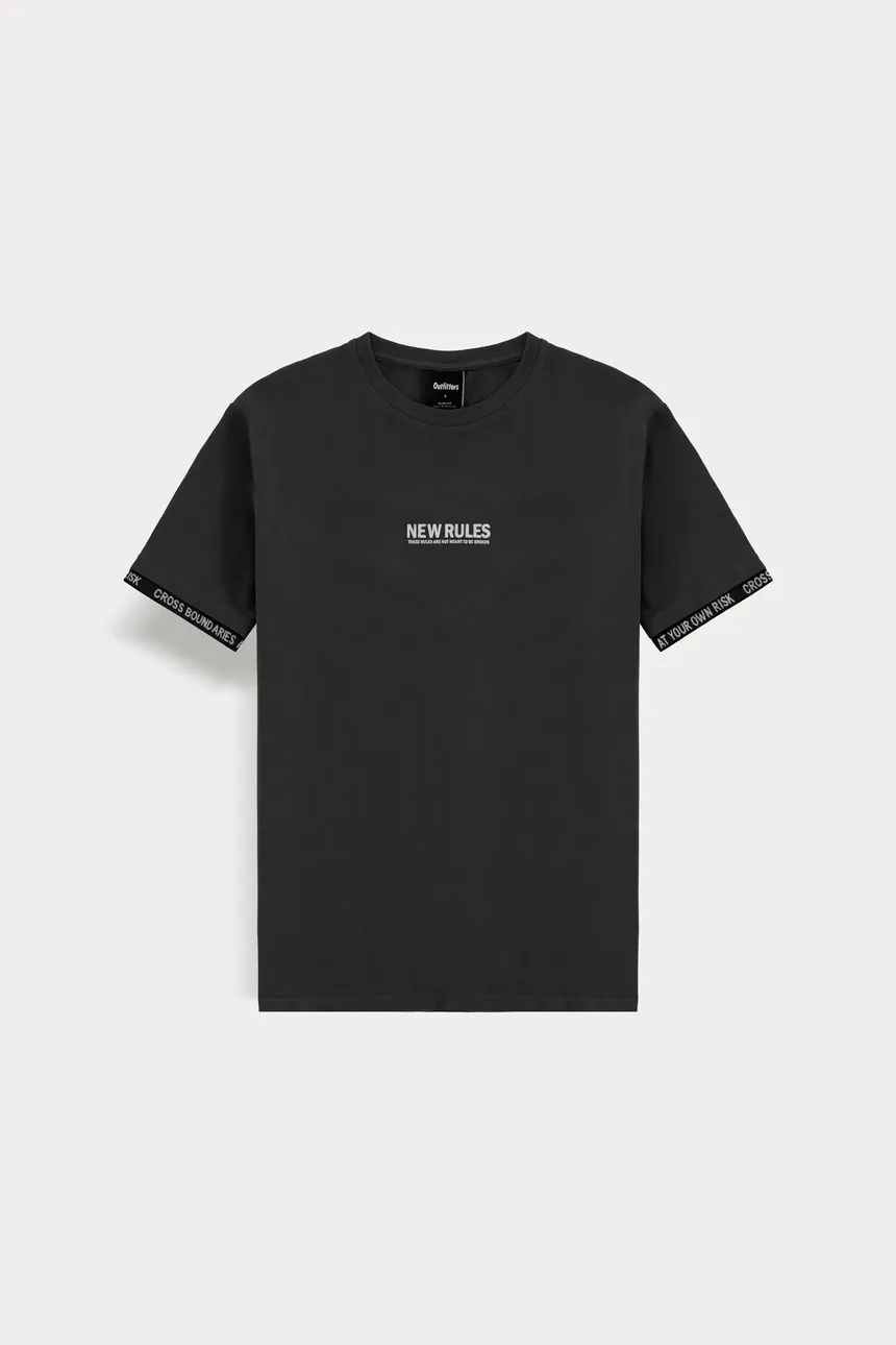 T-SHIRT WITH TAPE DETAILS